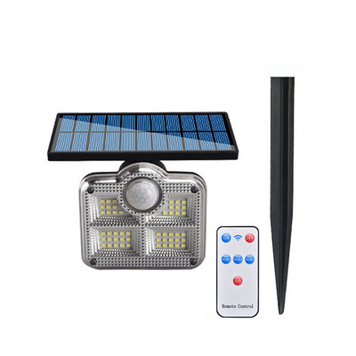 Ar saules enerģiju darbināma LED gaisma āra sienas zemē montējama ūdensnecaurlaidīga pagalma lampa