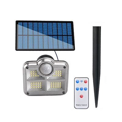 Ar saules enerģiju darbināma LED gaisma āra sienas zemē montējama ūdensnecaurlaidīga pagalma lampa