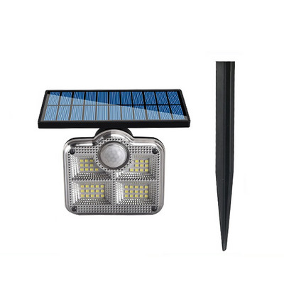 Ar saules enerģiju darbināma LED gaisma āra sienas zemē montējama ūdensnecaurlaidīga pagalma lampa