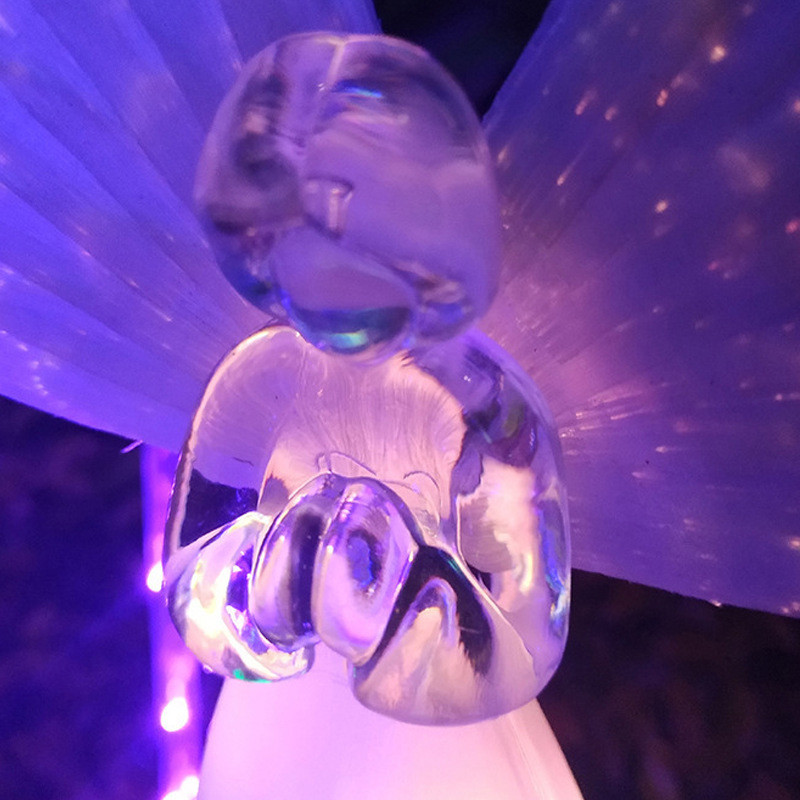 Proljetni umjetni anđeo, solarni vrtni svjetionik, LED svjetiljka koja mijenja boju, vanjska vodootporna anđeoska svjetla za travnjak u vrtu