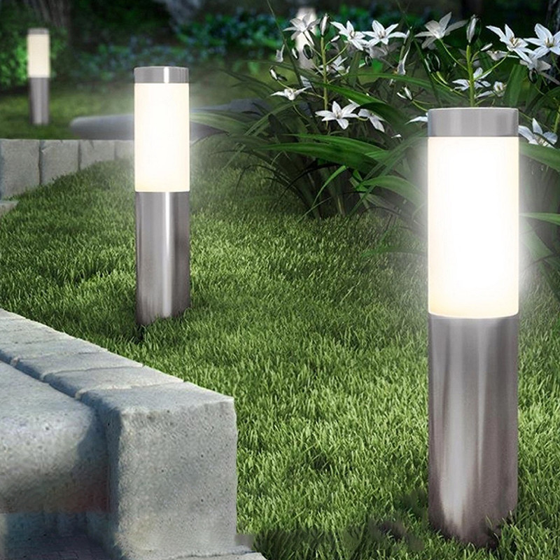 Rozsdamentes acél napelemes LED-es füves lámpa kültéri vízálló kerti pázsit lámpák tájlámpák kerti út díszítő lámpák