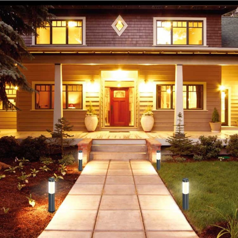 Rozsdamentes acél napelemes LED-es füves lámpa kültéri vízálló kerti pázsit lámpák tájlámpák kerti út díszítő lámpák