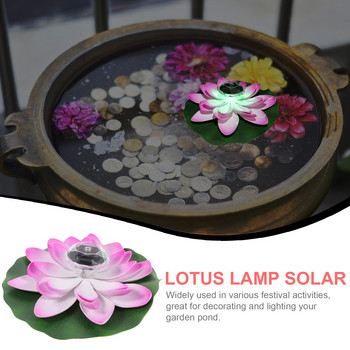 Lotus Lights Pool Lamp Solar Artificiales Para Outdoor Flowers Floating