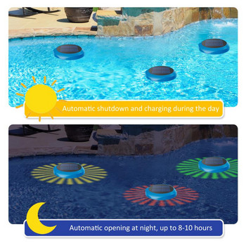 Плаваща слънчева светлина за басейн RGB соларна светлина за басейн с автоматична промяна на цвета IP65 Водоустойчиви LED нощни светлини Плувен басейн