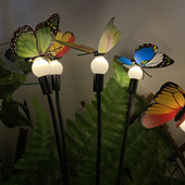 Solarna krijesnica, leptir, dvorišna svjetiljka, željezna žica, dinamička svjetiljka za travnjak 20-30 h, rasvjeta, vodootporna za vrtnu, blagdansku, festivalsku rasvjetu