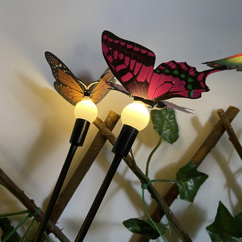 Solar Firefly Butterfly Φωτιστικό αυλής Iron Wire Dynamic Lawn Lamp 20-30hLightingΑδιάβροχο για Φωτισμός γιορτής στον κήπο