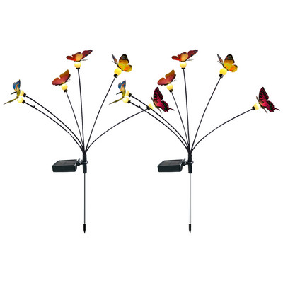 Solarna krijesnica, leptir, dvorišna svjetiljka, željezna žica, dinamička svjetiljka za travnjak 20-30 h, rasvjeta, vodootporna za vrtnu, blagdansku, festivalsku rasvjetu