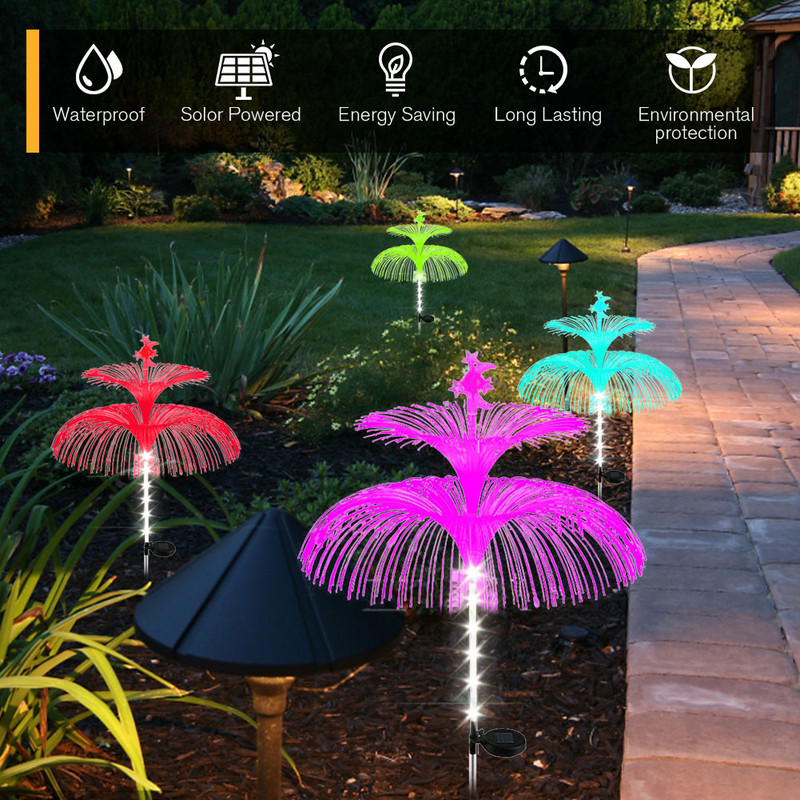 Solarna meduza Svjetlo Vodootporna Mjesečeva Zvjezdana staza Dvorišna svjetla Solarna staza Pejzažna ukrasna svjetla Vanjska vrtna svjetiljka za cvijeće