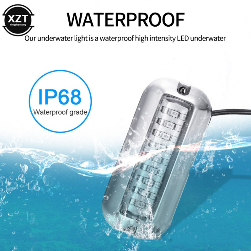 27LED nerūsējošā tērauda laivas transom gaismas zemūdens pontons jūras kuģu laivas piederumi Viegli ūdensizturīgi jūras gaismas piederumi