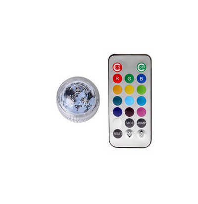 Távirányító 3 LED RGB merülő LED lámpa elemmel működő víz alatti lámpák váza tál parti tó kerti dekorációhoz