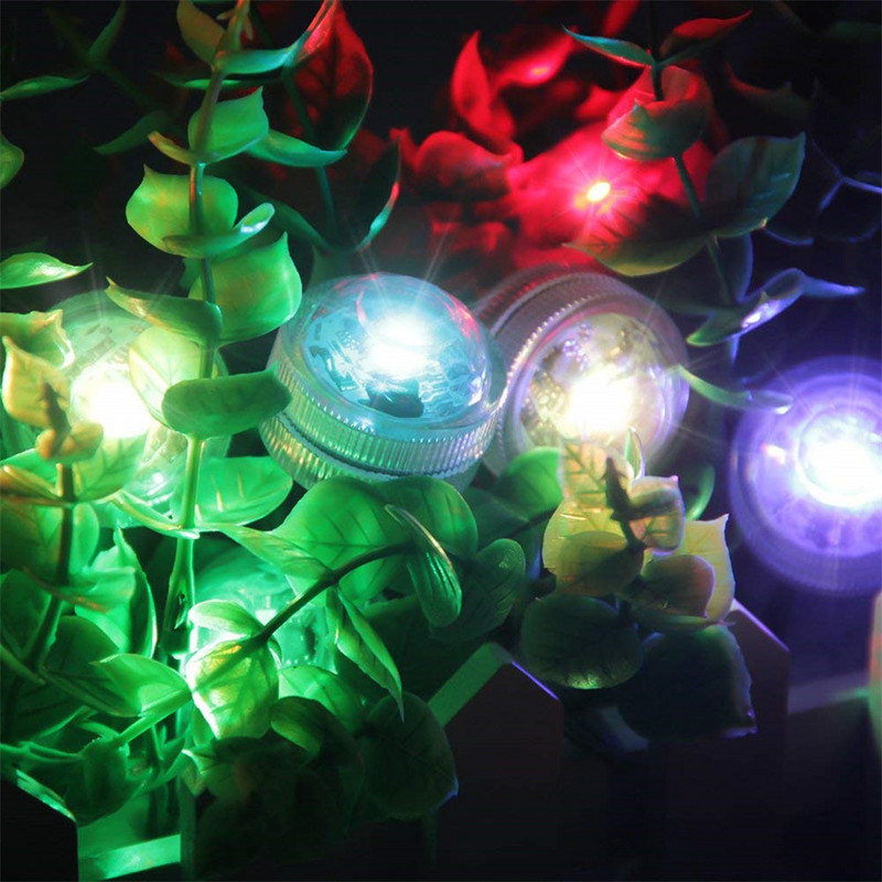 Távirányító 3 LED RGB merülő LED lámpa elemmel működő víz alatti lámpák váza tál parti tó kerti dekorációhoz