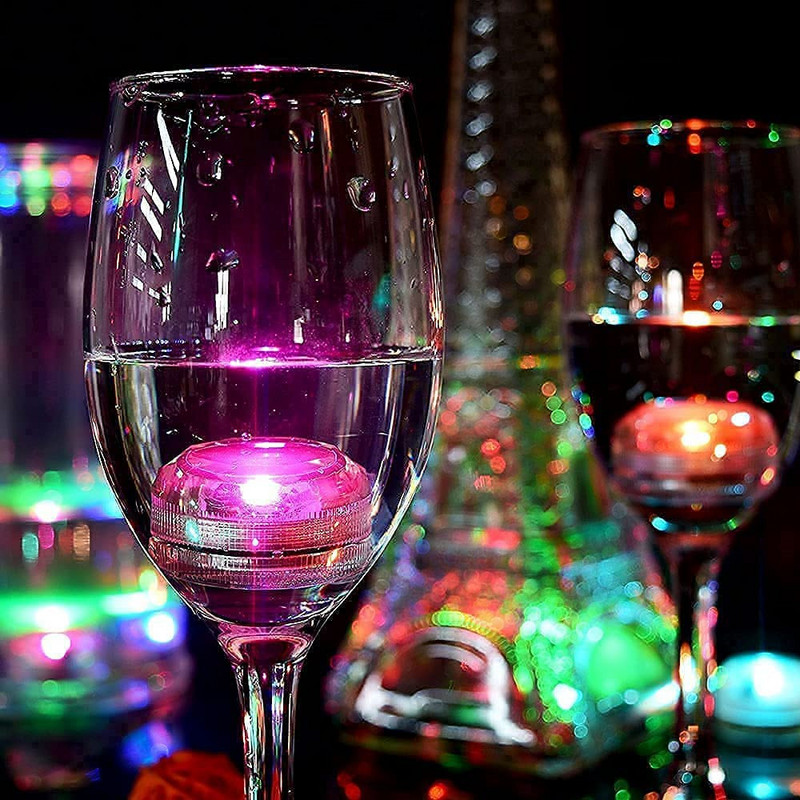 Távirányító 3 LED RGB merülő LED lámpa elemmel működő víz alatti lámpák váza tál parti tó kerti dekorációhoz