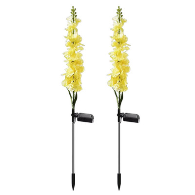 2gab saules LED hiacintes ziedu gaisma IP65 pagalma dekoratīvie hiacintes gaismas ornamenti 600mAh āra apgaismojums pagalma zāliena dekors