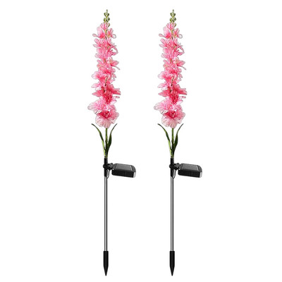 2gab saules LED hiacintes ziedu gaisma IP65 pagalma dekoratīvie hiacintes gaismas ornamenti 600mAh āra apgaismojums pagalma zāliena dekors