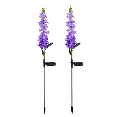 2gab saules LED hiacintes ziedu gaisma IP65 pagalma dekoratīvie hiacintes gaismas ornamenti 600mAh āra apgaismojums pagalma zāliena dekors