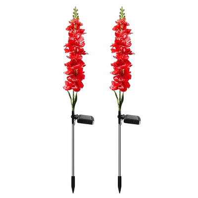 2gab saules LED hiacintes ziedu gaisma IP65 pagalma dekoratīvie hiacintes gaismas ornamenti 600mAh āra apgaismojums pagalma zāliena dekors