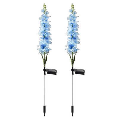 2gab saules LED hiacintes ziedu gaisma IP65 pagalma dekoratīvie hiacintes gaismas ornamenti 600mAh āra apgaismojums pagalma zāliena dekors