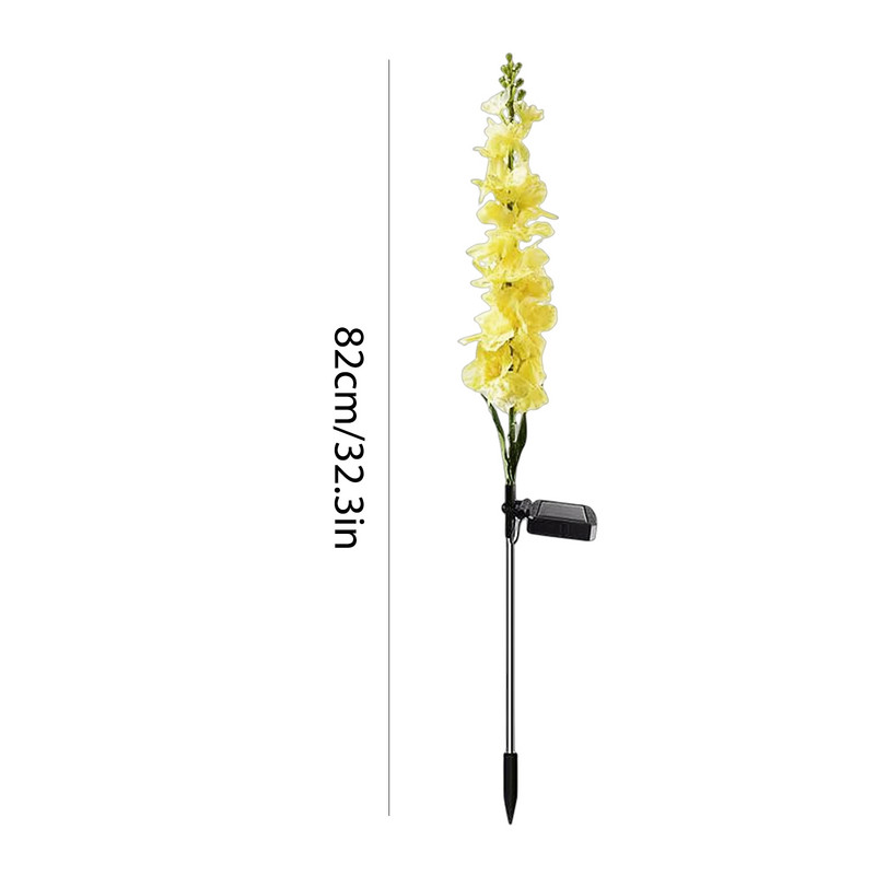 2gab saules LED hiacintes ziedu gaisma IP65 pagalma dekoratīvie hiacintes gaismas ornamenti 600mAh āra apgaismojums pagalma zāliena dekors
