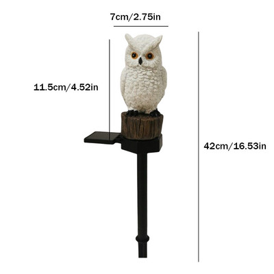 1vnt lauko saulės šviesos vėžlys paukščių pelėda voverės dervos gyvūnas vejos dekoratyvinis lengvas vandeniui atsparus namų dekoras vejos sodui