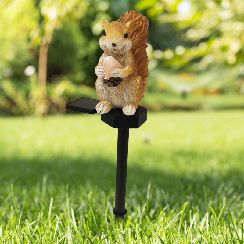 1vnt lauko saulės šviesos vėžlys paukščių pelėda voverės dervos gyvūnas vejos dekoratyvinis lengvas vandeniui atsparus namų dekoras vejos sodui