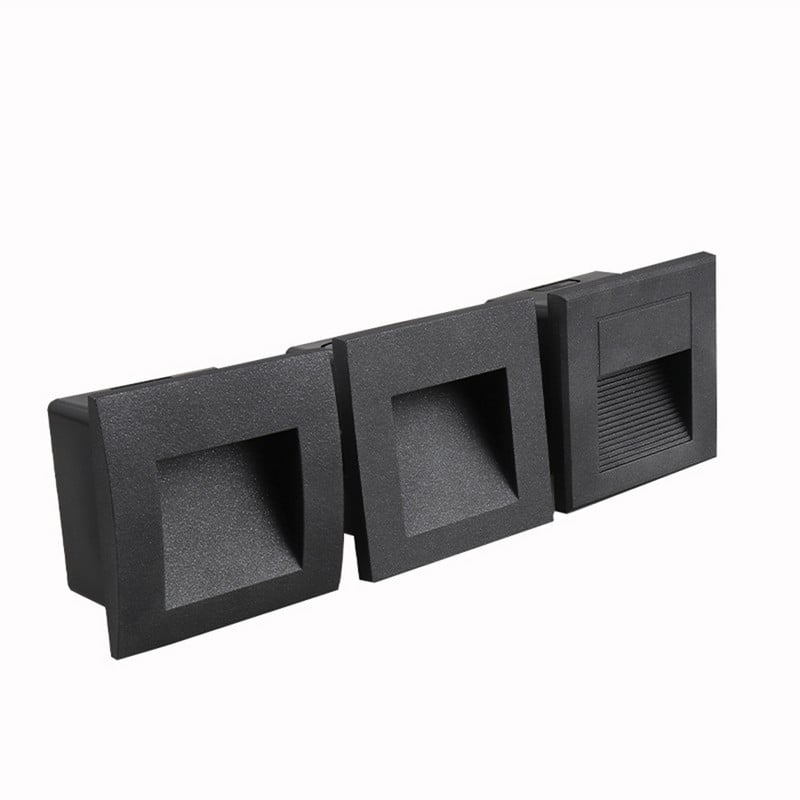 Āra LED kāpņu gaisma ūdensnecaurlaidīga IP65 iegulta LED pakāpiena gaisma villa koridora sienas stūra lampa alumīnija sienas sienas nakts gaisma