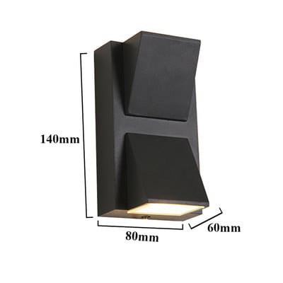 3W 6W āra ūdensnecaurlaidīgs LED sienas gaismeklis Balkona koridors Step Sienas lampa Villa Viesnīcas ēka Ārējais Sienas Gaisma