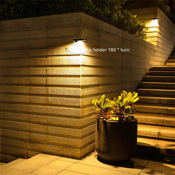 1 бр. Led соларна стенна лампа Ip65 Водоустойчива индукционна външна улична лампа за човешко тяло за градински уличен балконски декор