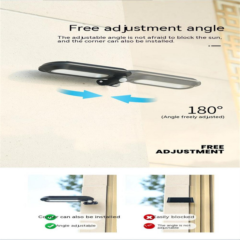 1 gab Led saules sienas lampa Ip65 ūdensizturīgs cilvēka ķermeņa indukcijas āra ielu apgaismojums dārza ielas balkona dekorēšanai