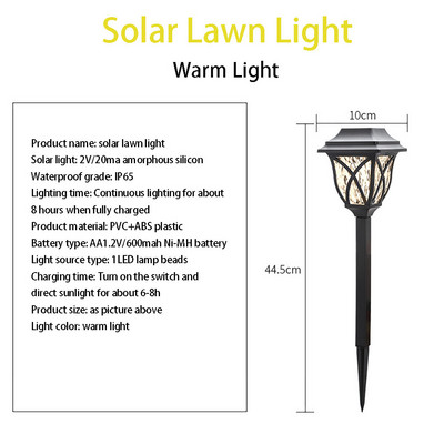 Sodo vejos šviestuvai Saulės LED lempos Belaidžiai grindų takų žibintai Lauko vandeniui atspari lempa Žemės apšvietimas kiemo terasai Decorativ