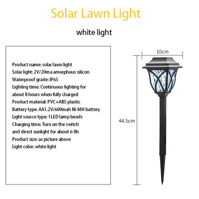 Sodo vejos šviestuvai Saulės LED lempos Belaidžiai grindų takų žibintai Lauko vandeniui atspari lempa Žemės apšvietimas kiemo terasai Decorativ