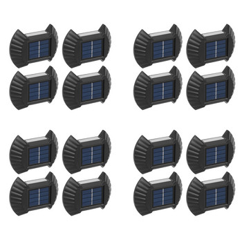 4τμχ Ηλιακό Φωτιστικό Σκάλας Φωτιστικό τοίχου εξωτερικού χώρου LED Απλίκα Αδιάβροχο Ηλιακό για Φωτιστικό Κήπου Προμήθειες φωτισμού εξωτερικού χώρου
