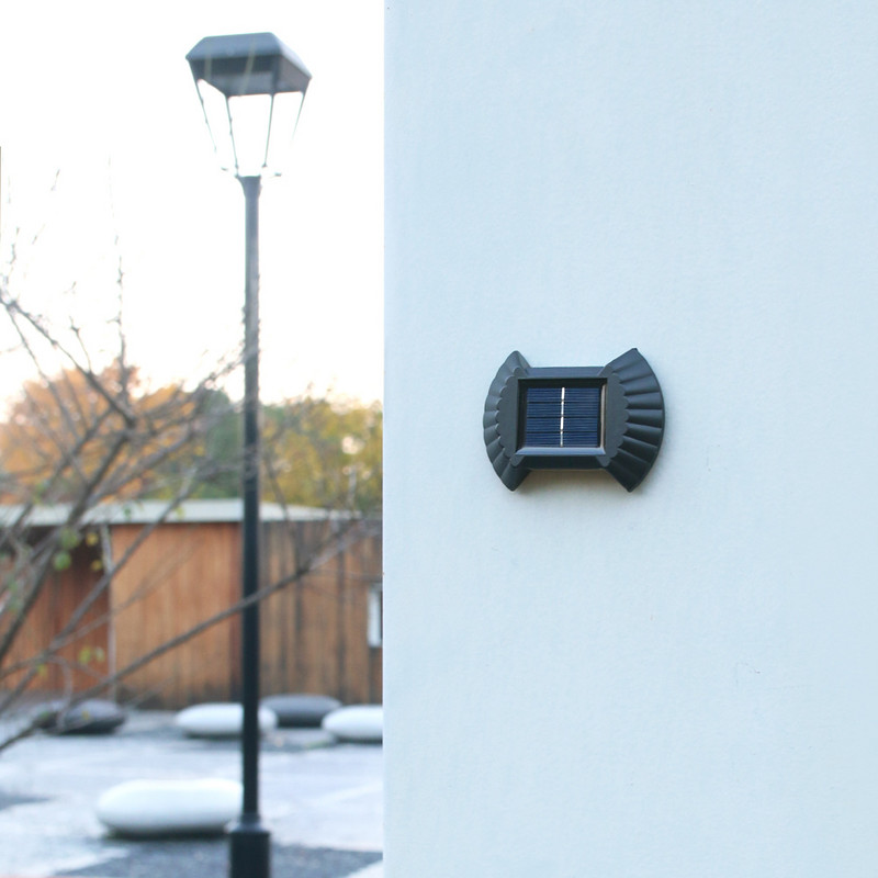 4vnt saulės laiptų šviestuvas lauko LED sieninis šviestuvas, vandeniui atsparus saulės elementas, skirtas sodo gatvės lempai lauko apšvietimo reikmenims