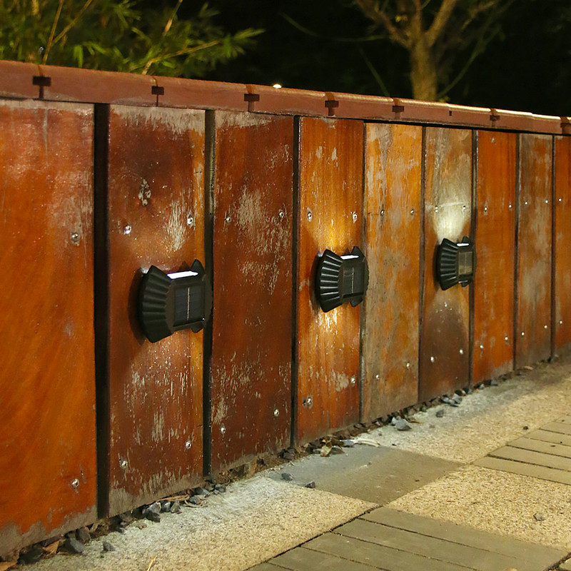 4vnt saulės laiptų šviestuvas lauko LED sieninis šviestuvas, vandeniui atsparus saulės elementas, skirtas sodo gatvės lempai lauko apšvietimo reikmenims