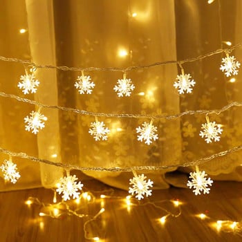 Χριστουγεννιάτικη Νεράιδα Light Snowflake LED String Light Διακόσμηση γιρλάντα για το σπίτι Χριστουγεννιάτικα δώρα Άγιου Βασίλη Πρωτοχρονιάτικο Στολίδι