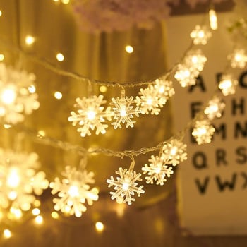 Χριστουγεννιάτικη Νεράιδα Light Snowflake LED String Light Διακόσμηση γιρλάντα για το σπίτι Χριστουγεννιάτικα δώρα Άγιου Βασίλη Πρωτοχρονιάτικο Στολίδι