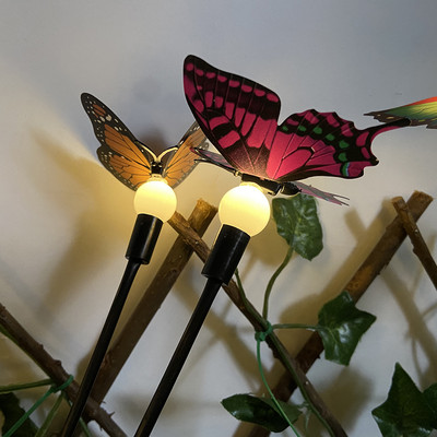 Solárna lampa Firefly Butterfly do dvora, železný drôt, dynamická lampa na trávnik, 20-30h osvetlenie, vodotesné pre záhradné sviatočné festivalové osvetlenie