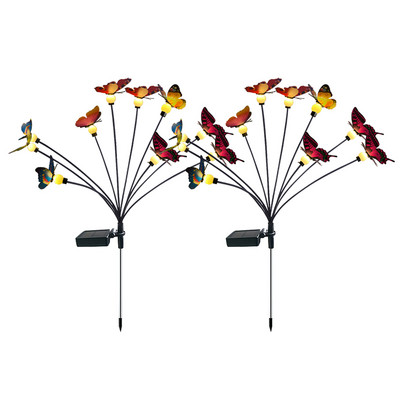 Solarna krijesnica leptir dvorišna svjetiljka željezna žica dinamička lampa za travnjak 20-30h Rasvjeta Vodootporna za vrtnu rasvjetu za blagdane