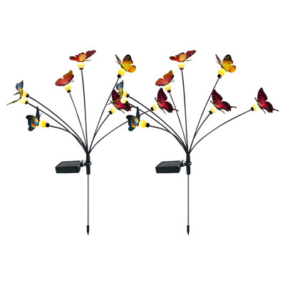 Solarna krijesnica leptir dvorišna svjetiljka željezna žica dinamička lampa za travnjak 20-30h Rasvjeta Vodootporna za vrtnu rasvjetu za blagdane