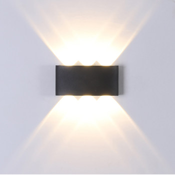LED водоустойчива стенна лампа Външна градина Двор Вътрешна спалня Всекидневна Декоративно осветление Алуминиева стенна лампа LP-083