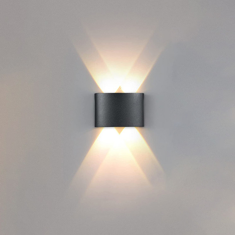 Vandeniui atsparus LED sieninis šviestuvas lauko sodas vidinis kiemas miegamasis svetainė dekoratyvinis apšvietimas aliuminio sieninė lempa LP-083