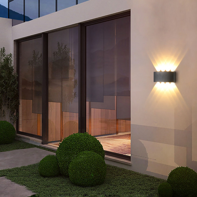 Vandeniui atsparus LED sieninis šviestuvas lauko sodas vidinis kiemas miegamasis svetainė dekoratyvinis apšvietimas aliuminio sieninė lempa LP-083