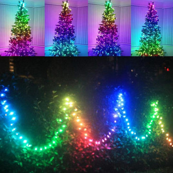 10/20M USB LED String Lights RGB με Smart Bluetooth App Control Διακόσμηση Αισθητικά στολίδια χριστουγεννιάτικου δέντρου Λωρίδες LED Γιρλάντα