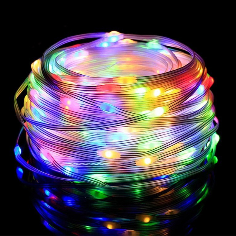 10/20 M USB LED stīgu gaismas RGB ar viedo Bluetooth lietotni vadības dekori Estētiski Ziemassvētku eglīšu rotājumi LED sloksnes Garland