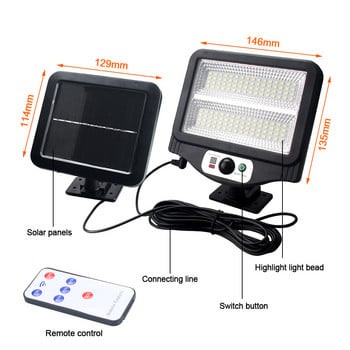 80/128/216/225 LED външна слънчева стенна лампа Разделен стил Градинска лампа Човешко тяло Индукционна улична светлина Стенна лампа с дистанционно управление