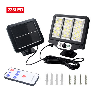 80/128/216/225 LED εξωτερικού χώρου ηλιακό φως τοίχου Φωτιστικό κήπου σε χωριστό στυλ Ανθρώπινο σώμα Επαγωγικό φως δρόμου Φωτιστικό τοίχου τηλεχειριστηρίου