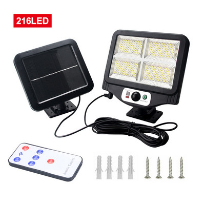 80/128/216/225 LED εξωτερικού χώρου ηλιακό φως τοίχου Φωτιστικό κήπου σε χωριστό στυλ Ανθρώπινο σώμα Επαγωγικό φως δρόμου Φωτιστικό τοίχου τηλεχειριστηρίου