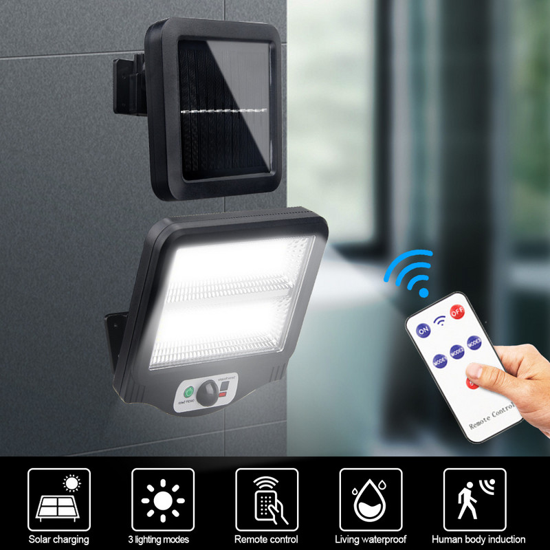 80/128/216/225 LED εξωτερικού χώρου ηλιακό φως τοίχου Φωτιστικό κήπου σε χωριστό στυλ Ανθρώπινο σώμα Επαγωγικό φως δρόμου Φωτιστικό τοίχου τηλεχειριστηρίου