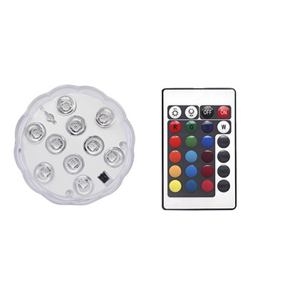 10 LED iegremdējama gaisma ar tālvadības pulti