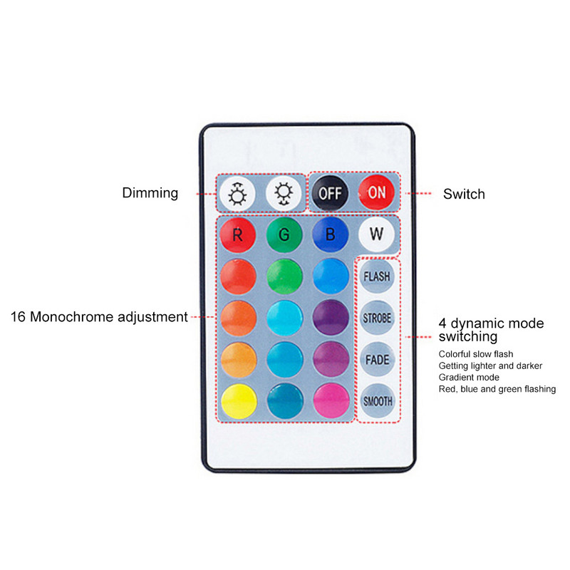 10 LED iegremdējama gaisma ar tālvadības pulti