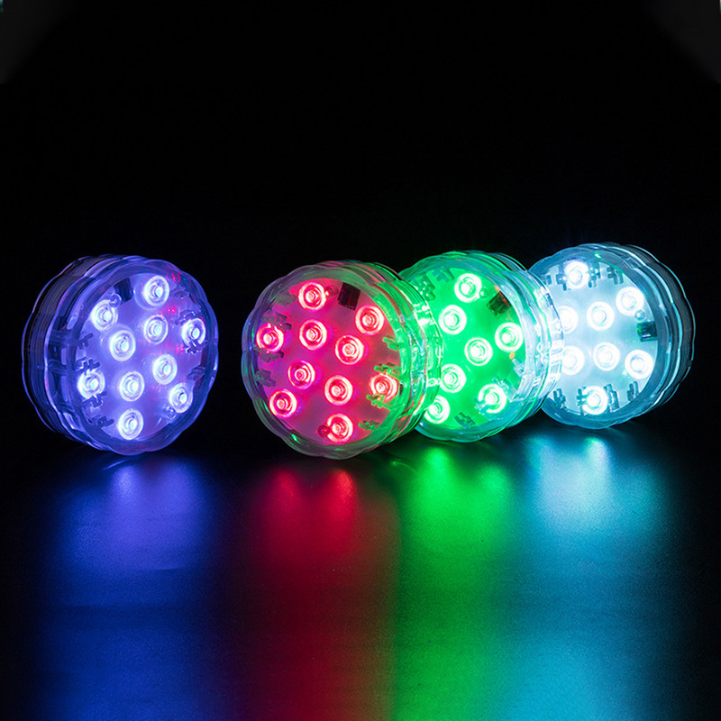 10 LED iegremdējama gaisma ar tālvadības pulti